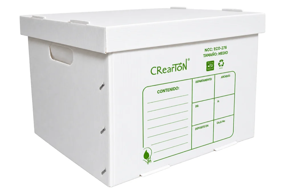 Caja CREARTON® ECO-276 para archivo de trámite, uso ligero